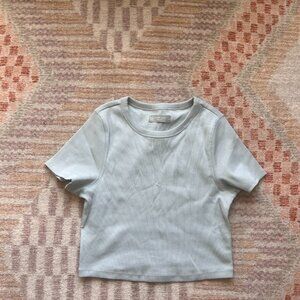 Everlane The ’90s Rib Tee in Light Grey Size L